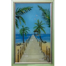 Картина Сваровски "Гавайский пляж", 20 х 30 см