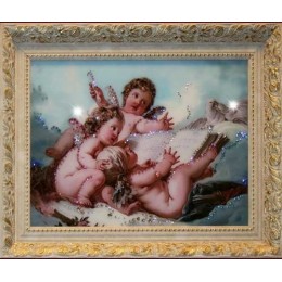 Картина с кристаллами Swarovski "Небесные ангелы"