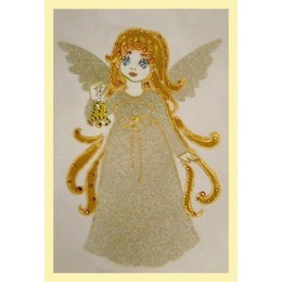 Картина Сваровски "Ангелочек с колокольчиком", 10 х 15 см
