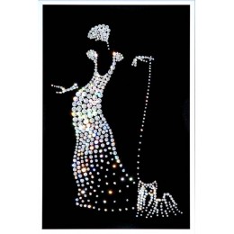 Картина Сваровски "Дама с собачкой", 20 х 30 см
