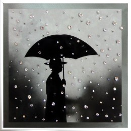 Картина Сваровски "Под дождем", 25 х 25 см