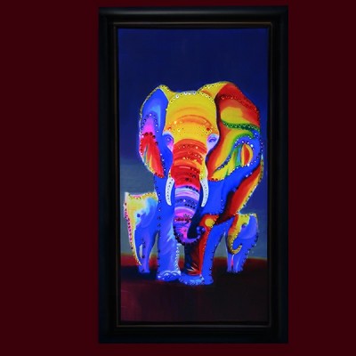 Картина с кристаллами Swarovski "Слон"