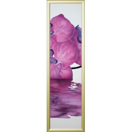 Картина Сваровски "Сиреневая орхидея", 30 х 110 см