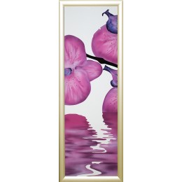 Картина Сваровски "Сиреневая орхидея", 30 х 90 см