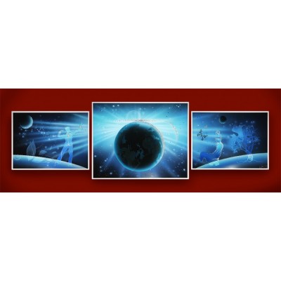 Картина Сваровски "Во Вселенной", 130 х 40 см