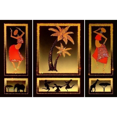 Картина Сваровски "Знойная Африка", 100 х 50 см