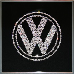 Картина с кристаллами Swarovski "Volkswagen", 25х25см