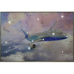 Картина Swarovski "Самолет"