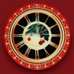 Часы Сваровски "Новогоднее настроение", 30 х 30 см