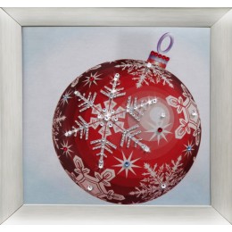 Картина с кристаллами Swarovski "Новогодняя игрушка", 24 х 24 см