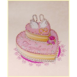 Хрустальная картина "Свадебный торт"