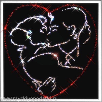 Картина из кристаллов Swarovski "Поцелуй"