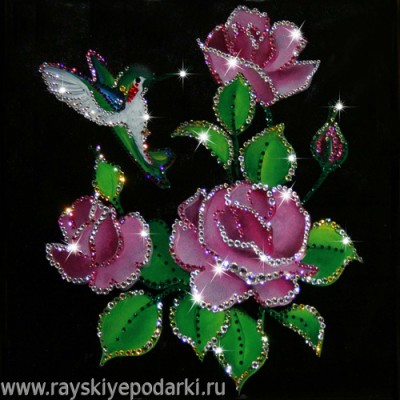 Картина из кристаллов Swarovski "Райский сад"