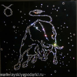 Картина из кристаллов Swarovski "Телец"