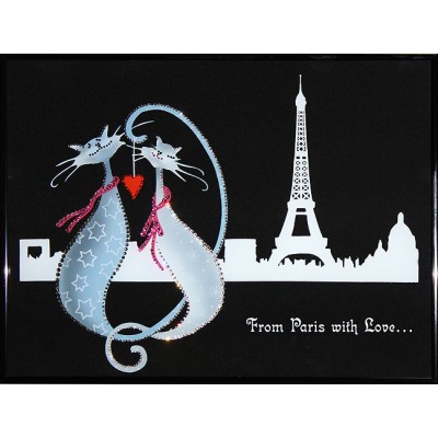 Картина с кристаллами сваровски "Из Парижа с любовью"