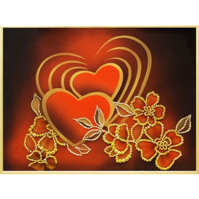 Картина с кристаллами сваровски "Расцвет любви"