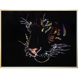 Картина с кристаллами сваровски "Тигр"
