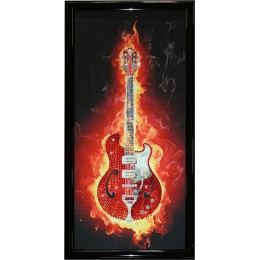 Картина с кристаллами Swarovski "Огненная гитара"