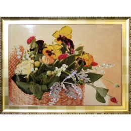 Картина сваровски "Корзина с цветами"