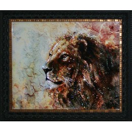 Картина сваровски "Мраморный лев"