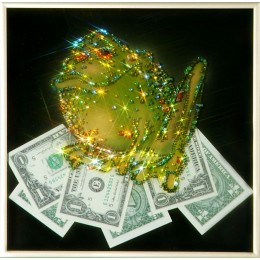Картина сваровски "Жаба с долларами"