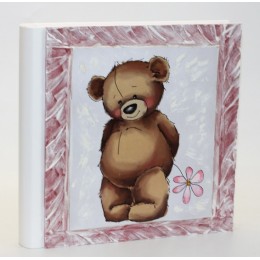 Детский фотоальбом для девочки Florintini "Медвежонок с цветочком" 32х31см