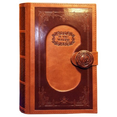Книга минибар для виски "Чистый виски", натуральная кожа