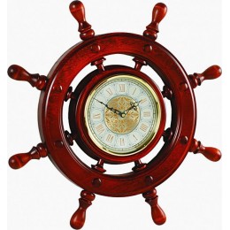 Часы в морском стиле настенные "Штурвал"