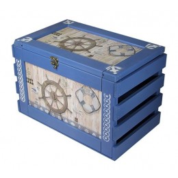 Ящик для хранения с крышкой "Морская романтика"
