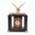 Декоративные часы из креноида и змеевика "Гордый орёл", высота 24 см