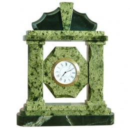 Декоративные часы из змеевика "Лирика", высота 24 см