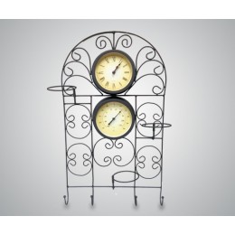 Декоративные часы с термометром и полкой для цветов "Ральта"