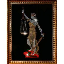 Картина с кристаллами Swarovski "Богиня правосудия "Фемида""
