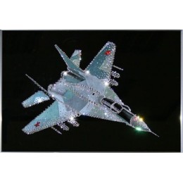 Картина с кристаллами Swarovski "Военный истребитель"