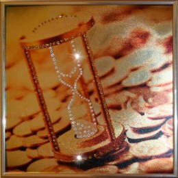 Картина с кристаллами Swarovski "Время деньги 1"
