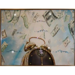 Картина с кристаллами Swarovski "Время деньги 4"