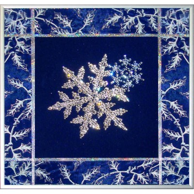 Картина с кристаллами сваровски "Снежинки"