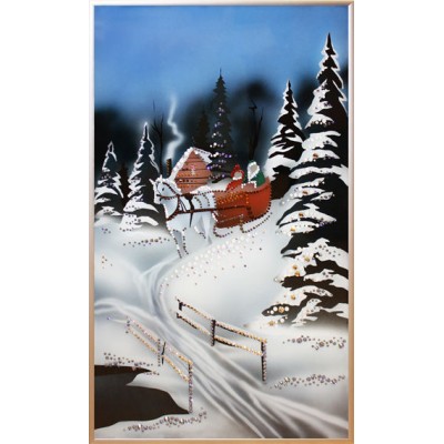 Картина Swarovski "Зимняя прогулка"