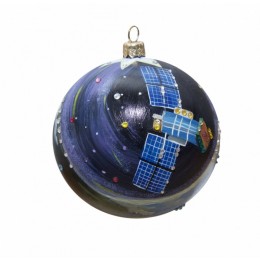 Новогодний шарик с кристаллами Swarovski "Космос", d. 10см