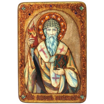 Большая икона Святитель Спиридон Тримифунтский