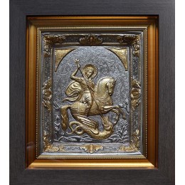 Икона "Святой Георгий Победоносец" с золочением