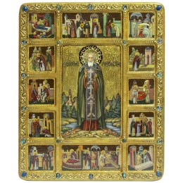 Икона живописная Преподобный Сергий Радонежский чудотворец