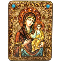 Подарочная икона Божией Матери Одигитрия Смоленская на мореном дубе