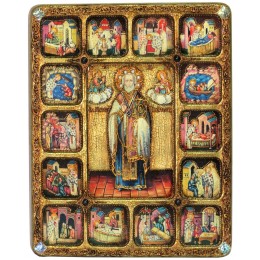 Подарочная икона "Святитель Николай, архиепископ Мир Ликийский"