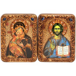 Венчальная пара "Владимирская икона Божией Матери" и "Господь Вседержитель"