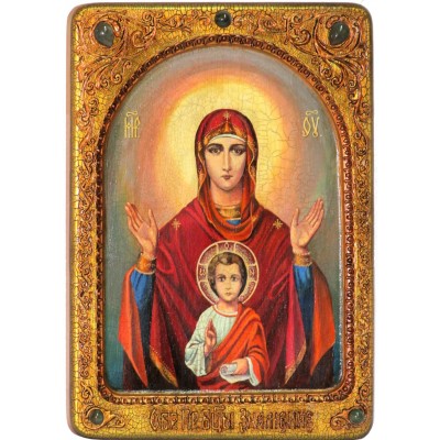 Живописная икона Божией матери Знамение