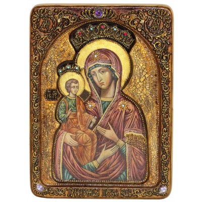 Живописная икона "Образ Божией Матери "Троеручица"