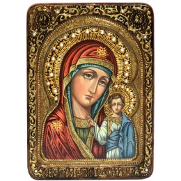 Живописная икона "Образ Казанской Божией Матери"