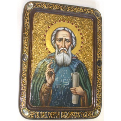 Живописная икона "Преподобный Сергий Радонежский"