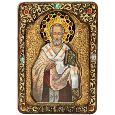 Живописная икона "Святитель Иоанн Златоуст"